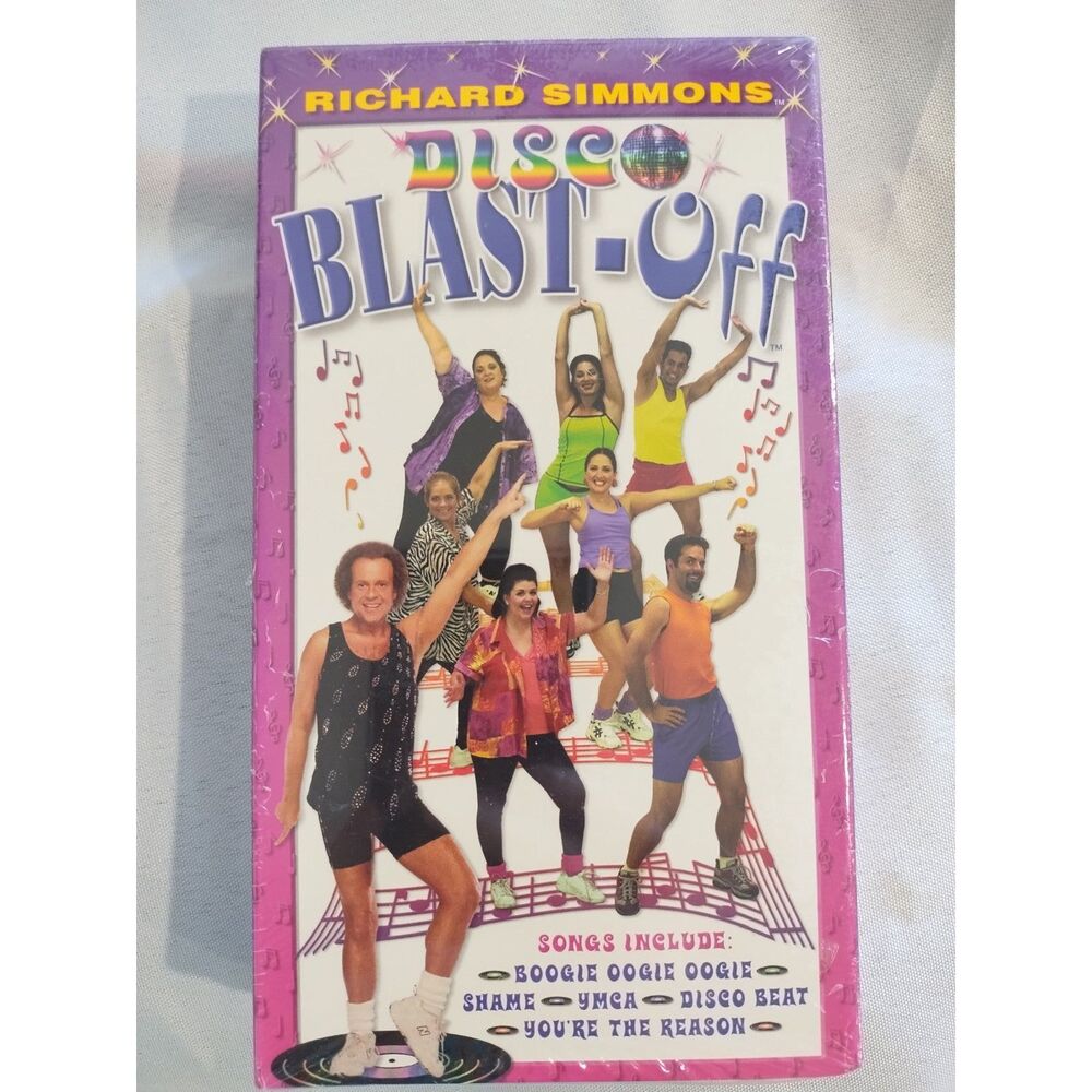 🟣 NIB Sealed Richard Simmons VHS Disco Blast Off
